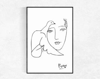 Picasso sketch | Etsy