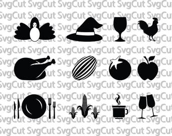 Fall Svg, Grateful Thankful Blessed SVG, DXF, EPS, png Files for Cameo and Cricut - Thanksgiving Svg, Turkey Svg, Thankful Svg