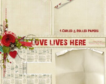 Love Lives Here Curled Paper Set