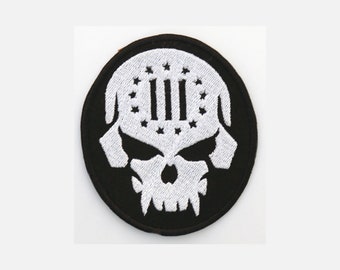 3% Skull embroidered patch