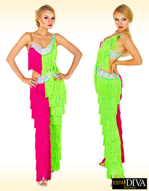 Fringe Costume Pachanga Latin Fringe Pants Latin Dance