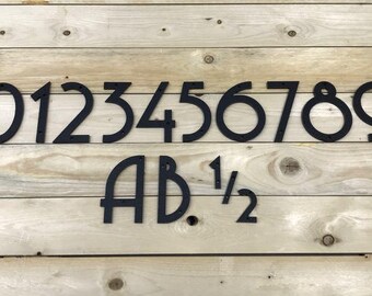 6 inch Art Deco House Numbers Letters