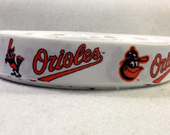 7/8 Baltimore Orioles Grosgrain Ribbon