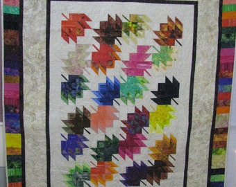 ON SALE!! Batik Fall Leaves