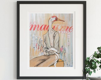 Ms. Figaro - reproduction. acrylic. poster. art deco