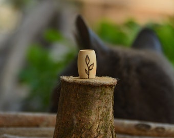 Beautiful simplicity - wooden dreadbead - seedling dread bead - dreadlock beads - dread bead set - dread jewelry - handmade with love