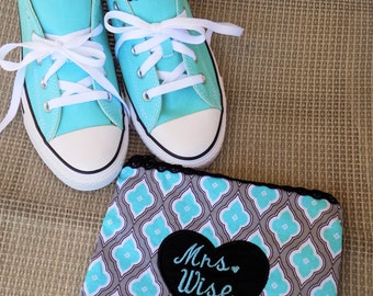 Custom Wedding Shoes (EMBROIDERY WORK ONLY), Personalized Wedding Converse (shoes not included)