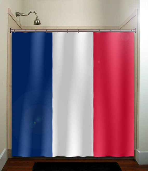 Items similar to France flag shower curtain bathroom decor fabric kids bath window curtains