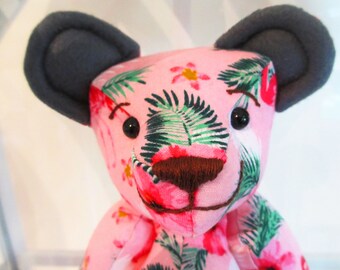 Pink flamango handmade teddy bear