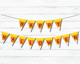 Printable Halloween Candy Corn Banner