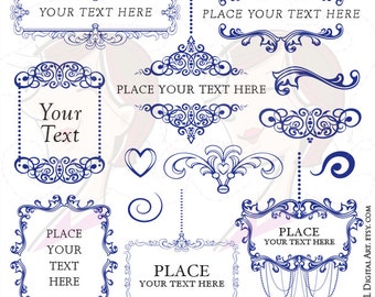 Blue Chandelier Digital Frames Clip Art Blue Chandelier Digital Frames Clip Art