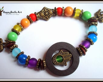 7 Chakra bracelet Elephant Chakra Bracelet Yoga bracelet Bronze Jewelry Bohemian Bracelet Buddhist Meditation bracelet Chakra jewelry