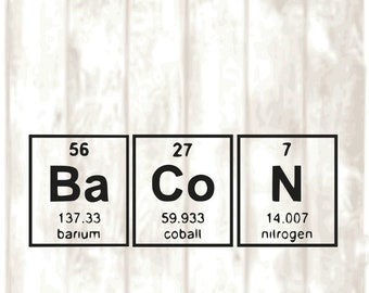 bacon periodic table squad goals svg png eps dxf digital
