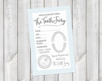 Tooth Fairy Printable Receipt || Tooth Fairy Letter Download || Tooth Fairy Certificate || Tooth Fairy Receipt Printable (DIGITAL PRODUCT)
