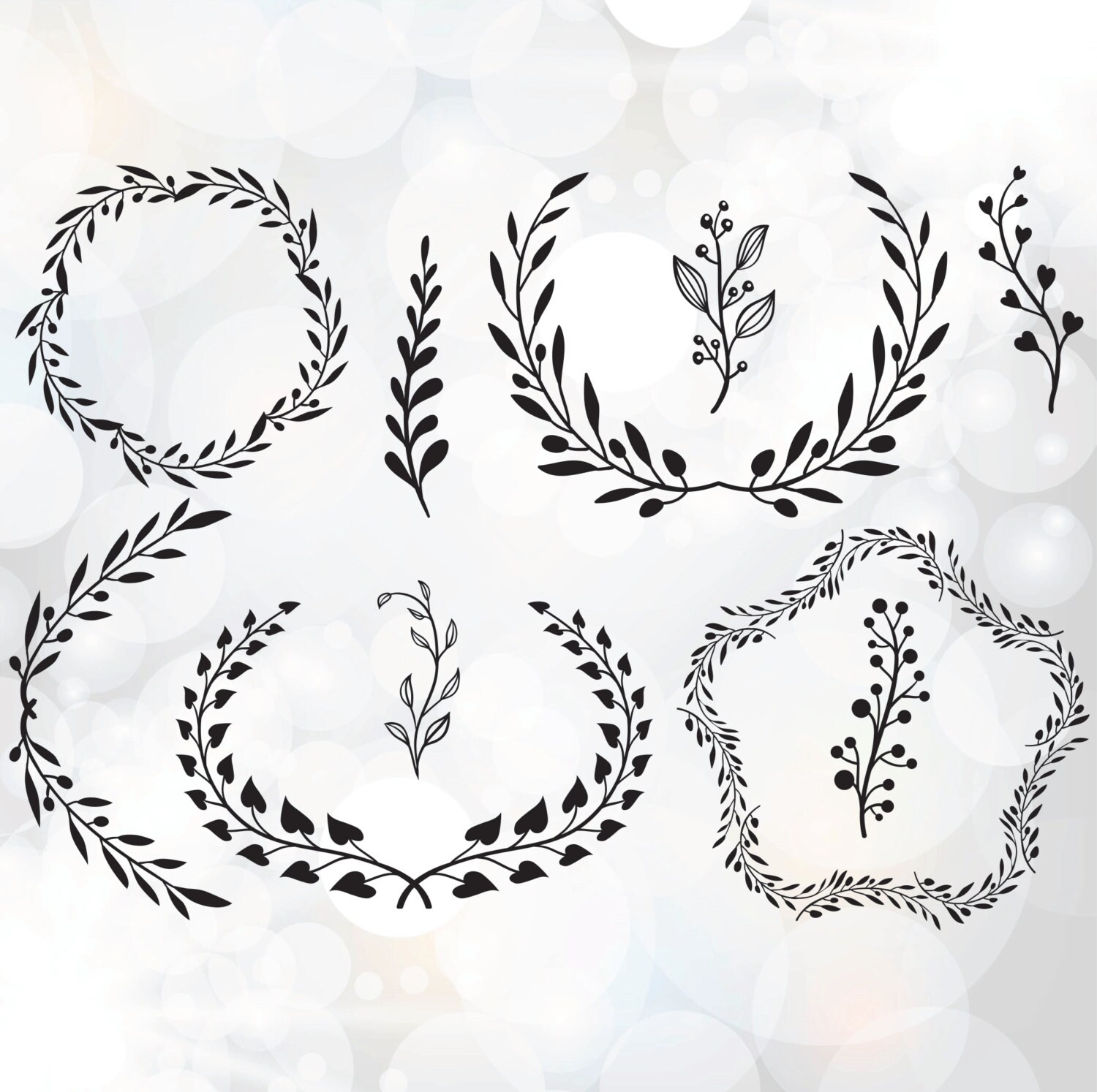 Download Laurel leaf wreath svg Laurel branch clipart laurel wreath