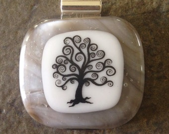 Tree of Life Fused Glass Pendant