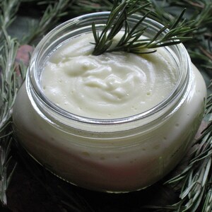 Organic Rosemary Lotion - Only Organic Oils Used- Generous 8 oz. Jar- Made from our own Organic Rosemary