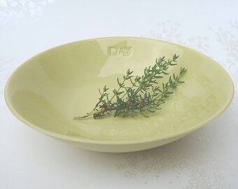Yellow Porcelain Bowl. Ceramic Cereal Bowl. Yellow Clay Soup Bowl. Handmade Tableware. FebbieDay Ceramics.