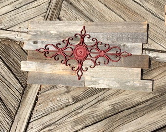 Rustic metal wall hanging