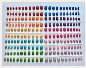 10 Sets of Holographic Nails | Short Fake Nails | False Nails | Press On Nails | Holo Nails | Acrylic Glue On Nails | Rainbow Nails