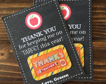 Keeping Me On Target Thank You Gift Card Holder Printable