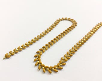 Enamel fancy chain way COB 6mm mustard jewelry headband
