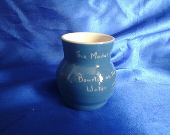 Old Blue Devon Ware Vase 'Bourton on the Water' The Model Village