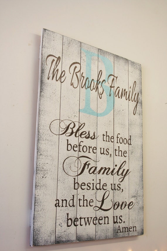 Bless The Food Pallet Sign Kitchen Sign Dining Room Sign