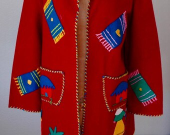 Vintage Mexican Tourist Jacket - "Fiesta Time" - SUPER SALE!