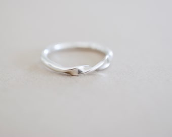 Simple Twisted Sterling Silver Ring