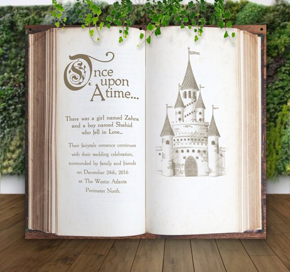 wedding backdrop for ceremony decor or photo booth book pages wedding storybook templates