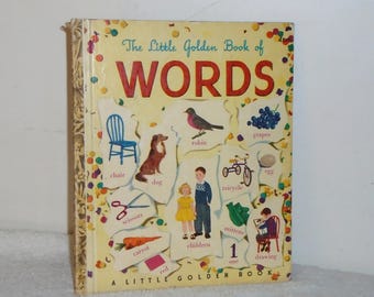 The Little Golden Book of Words 25c #45 1948 "C" Ed by Simon & Schuster