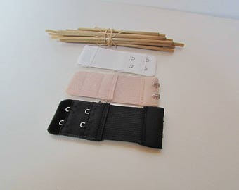 Clip 3 extension for bra +/-8 x 3.3 cm - 3 colors - 56.8