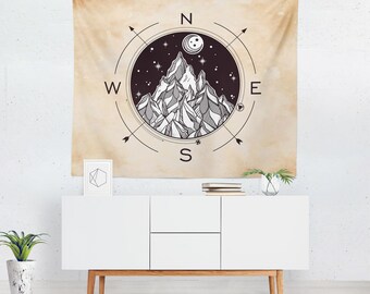 Compass Tapestry | Compass Wall Tapestry | Compass Wall Décor | Compass Tapestries | Compass Wall Art | Compass Art | Compass Décor
