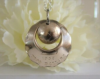 1995 Handcrafted Coin Pendant - Hong Kong Two Dollar