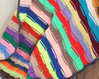 Striped Crochet Blanket