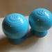 Vintage Fiesta Turquoise Salt and Pepper Shakers Original Fiestaware