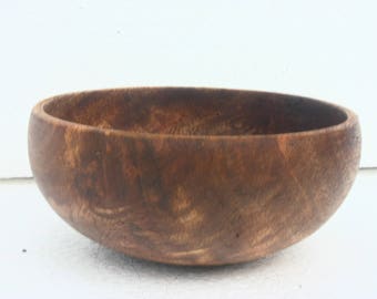 Hawaiian Curly Mango Wood Bowl, 5" diameter by 2" high