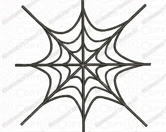 Basic Spider Web Embroidery Design in 1x1 2x2 3x3 4x4 and 5x7 Sizes