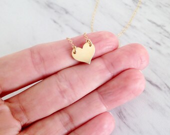 Gold Heart Necklace | Heart Necklace | Simple Dainty Necklace