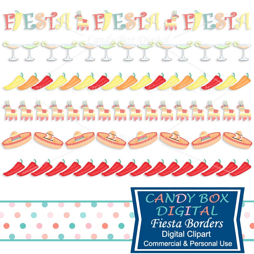 Mexican Fiesta Border Clipart Mexican Clip Art with Chili