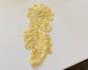 Print 20 * 8, 5 cm metallic embroidered applique