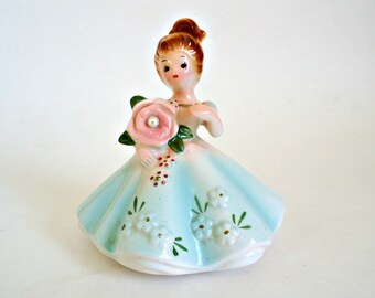 Josef Figurines Vintage Josef Originals June Pearl Birthday Girl Figurine