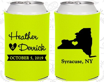 Neon Yellow Wedding, Neon Yellow Can Coolers, Neon Yellow Wedding Favors, Neon Yellow Wedding Gift, Neon Yellow Wedding Decorations (131)