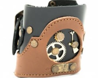 1018: Impeller Leather Wristband