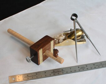 Exotic Hardwood RARE Black Poisonwood Marking Gauge Handmade-Hand Forged Hi Carbon Steel Blade Woodworking-Dovetails-Precision Marking PW1