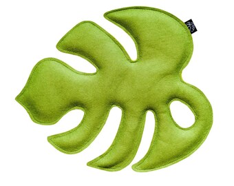 Sitzkissen Monstera,Filzkissen, Dekokissen aus Naturfilz