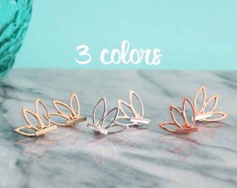 Lotus Flower Bar Earring Jackets
