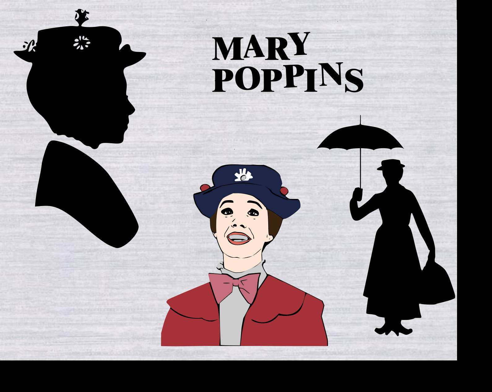 Mary Poppins SVG File Free