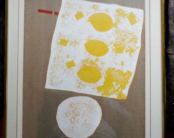 Noboru Tsurutani Screenprint Pencil Signed Numbered "Kunsho" 1960's